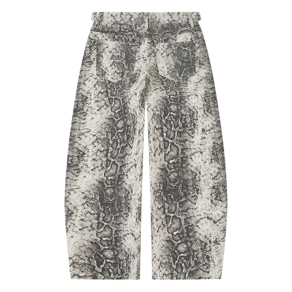 Snake Print Barrel Leg Pants, view 2