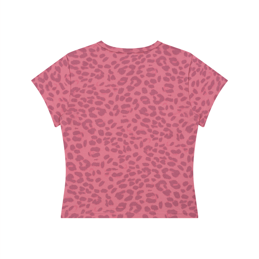 RICALALA Women’s Leopard Print Crop T-Shirt