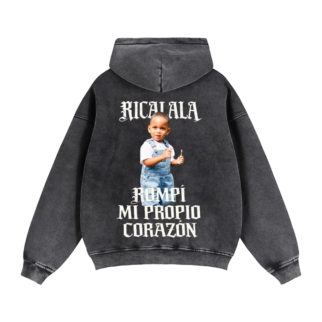 RICALALA Zip-Through Boxy Fleece Hoodie