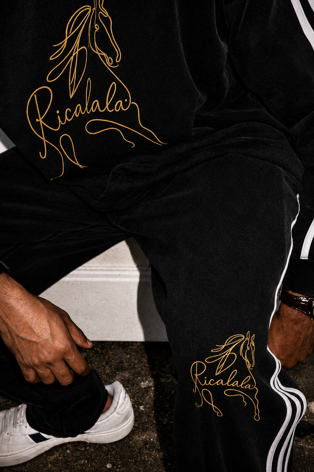 Ricalala Golden Horse Sweatpants (bottom set) 100%cotton