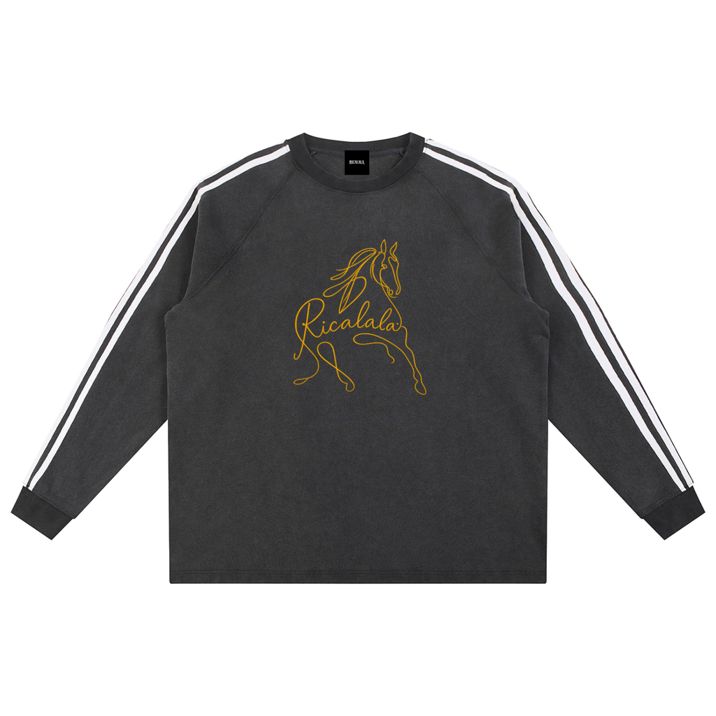 Ricalala Golden Horse Sweatshirt (top set) 100%cotton