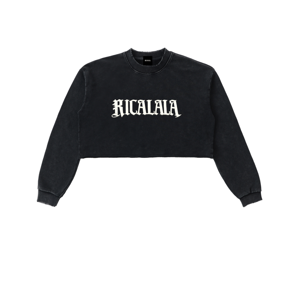 Ricalala Cropped Sweatshirt Snow Washed
