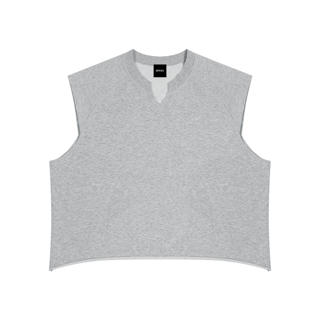 Boxy Raw Hem Tank Top, view 3